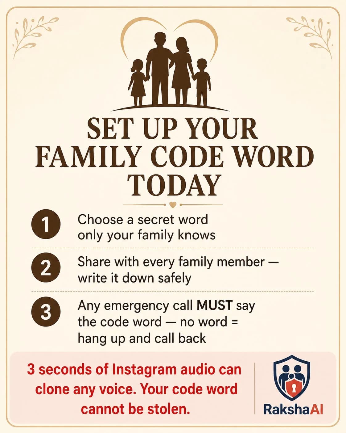 Set up your family code word today -- three steps to protect against AI voice cloning scam