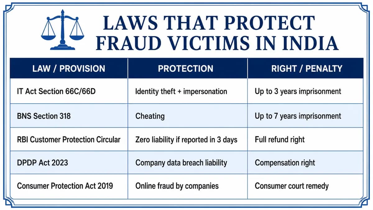 India cyber fraud laws 2026, IT Act BNS RBI DPDP and consumer protection reference