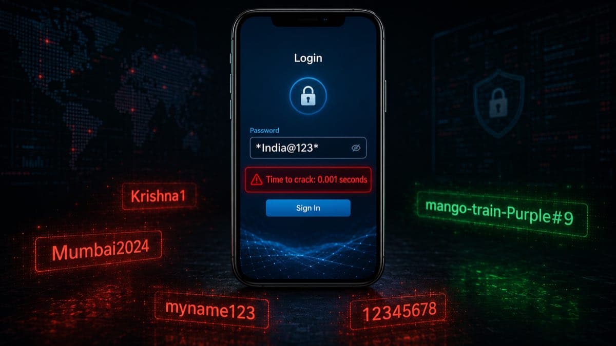 Password safety India 2026, weak passwords costing Indians crores and account security warning