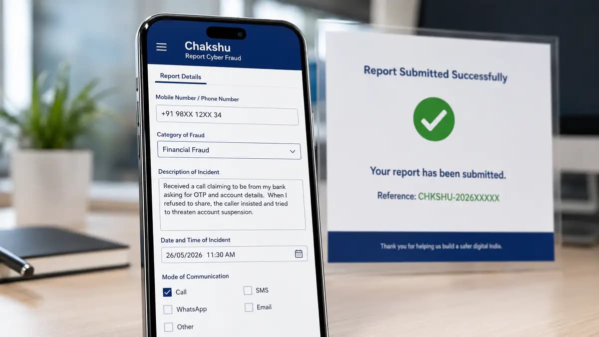 Chakshu portal India scam report guide for suspicious calls, SMS and WhatsApp messages