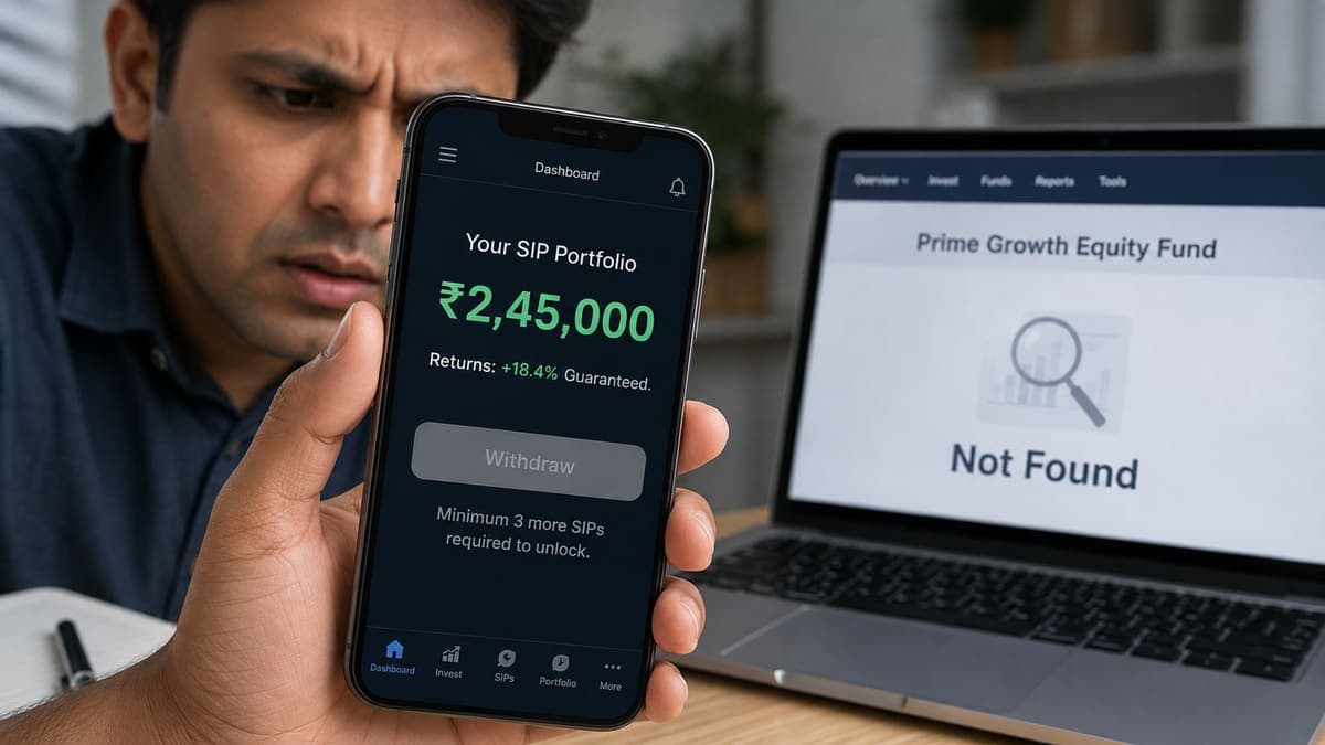 Mutual fund scam India 2026, fake SIP guaranteed returns investment app fraud