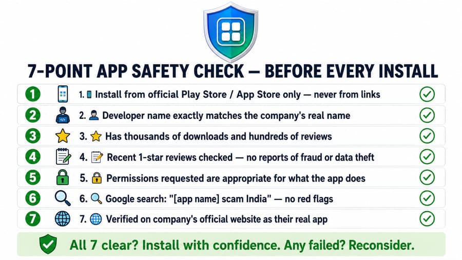 How to check if app is safe to install India, 7 point safety check before every install