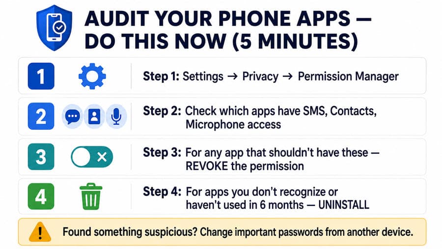 How to audit apps on your phone India, remove dangerous apps and permissions