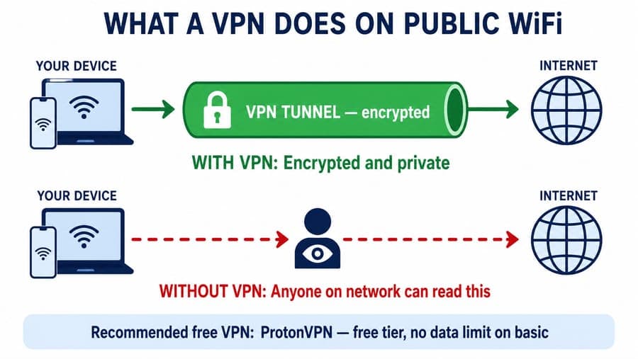 How VPN works India, VPN protects WiFi traffic encryption explained