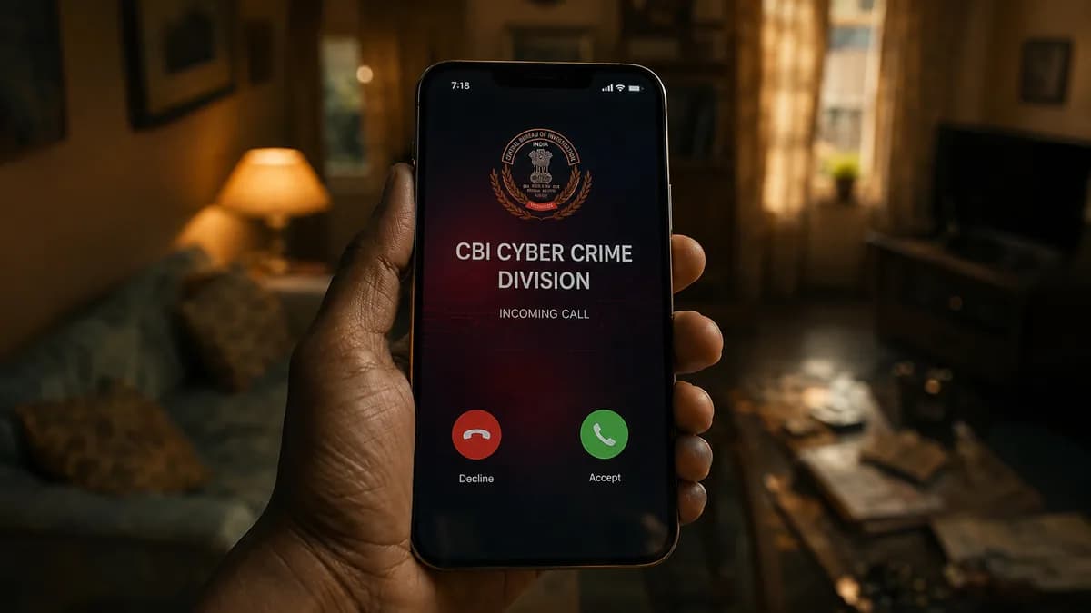 Incoming call from fake CBI Cyber Crime Division, Digital Arrest Scam India
