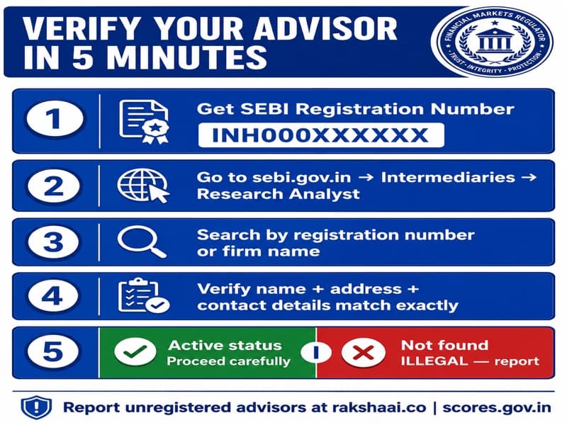 How to verify SEBI registered advisor India — 5 steps sebi.gov.in guide