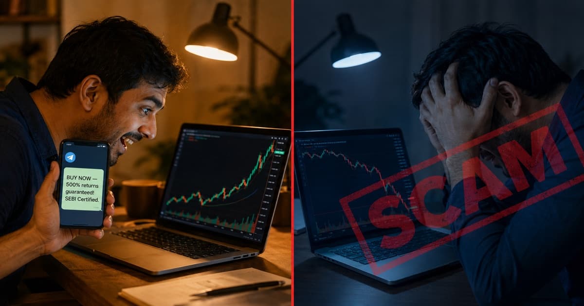 Stock market tip scam India 2026 — fake SEBI advisor Telegram pump dump fraud