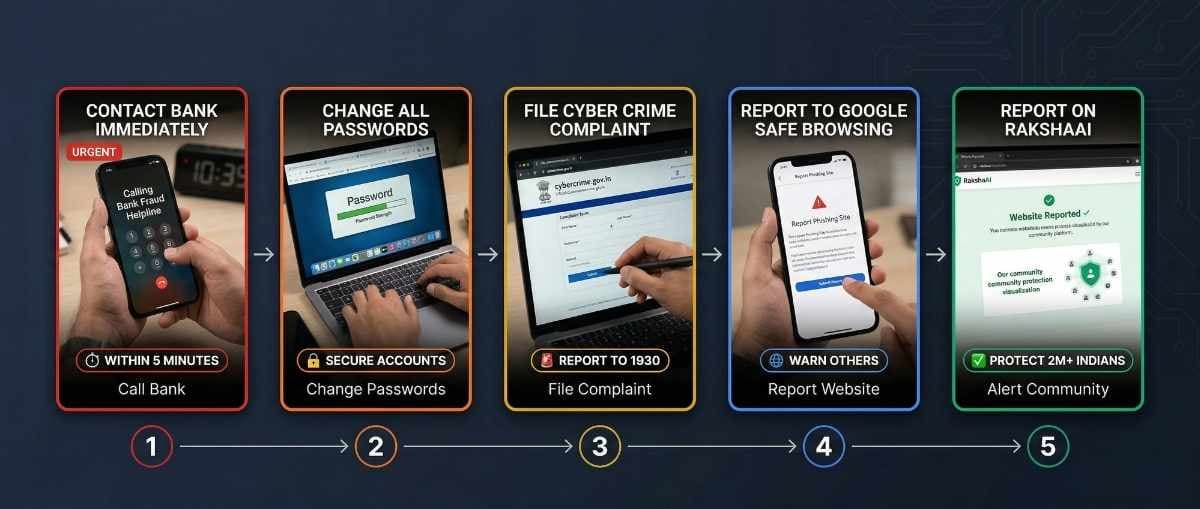 Emergency Steps After Scam Website Data Entry