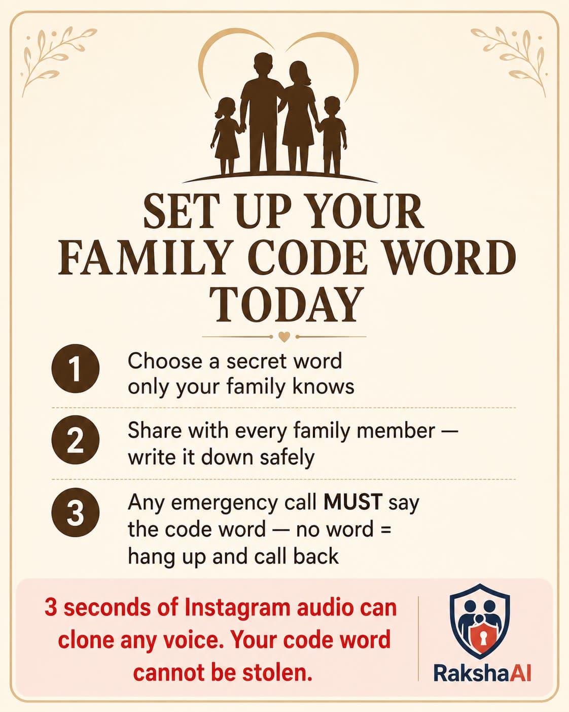 Set up your family code word today -- three steps to protect against AI voice cloning scam