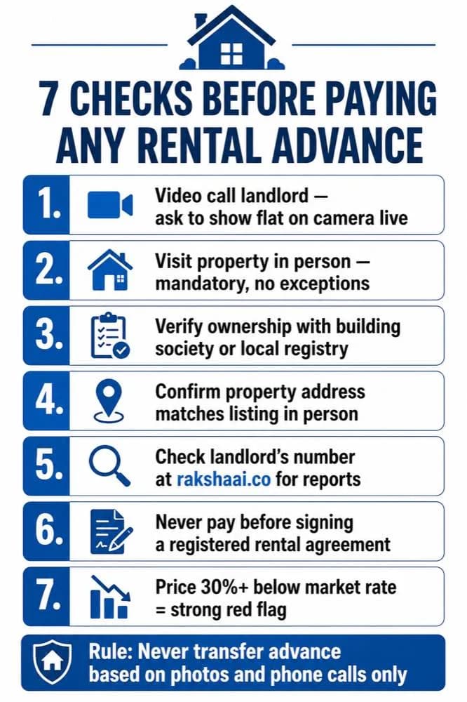 How to verify rental property India before paying advance 7 step checklist